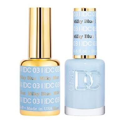 DND DC Gel Polish Set, Blue Collection, UV/LED GelPolish and Air Dry Nail Lacquer, Matching Chip-Free Polish Duo, 0.5 Fl Oz Each