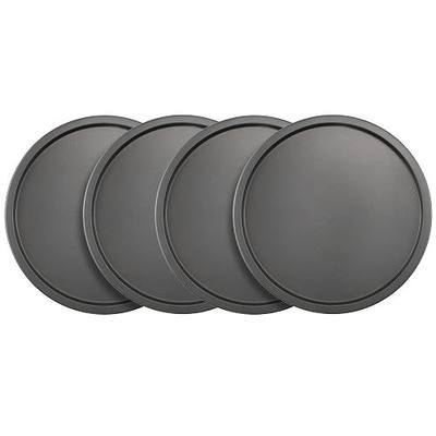 GoodCook Set of 4 Nonstick Steel 10 Inch Personal Pizza Pans Set, Gray
