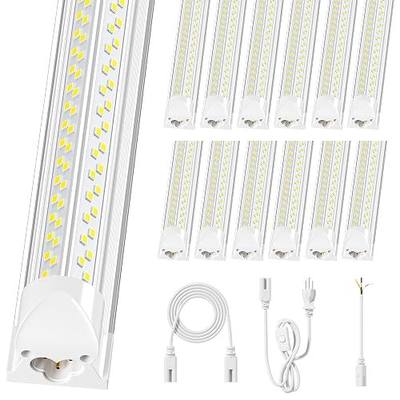 ELEKICO 12 Pack Super Bright 100w 8ft Led Shop Light, 15000lm 5000k V Shape 8' Led Shop Lights 8ft, Linkable 96" 8 Foot Shop Lights for Garage Workshop Shop Warehouse Lighting