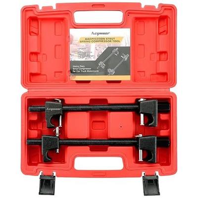 Macpherson Strut Spring Compressor Tool Kit | Coil Spring Compressor Tool, 1/2" Square Drive Strut Compressor for Car Truck Motorcycle,with Detent Pins,Set of 2,300mm