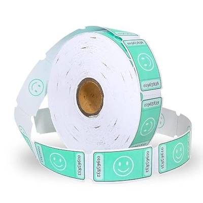 L LIKED Smile Raffle Tickets - Single Roll, 1000 Tickets Each, Size 1 x 2 Inch - Green