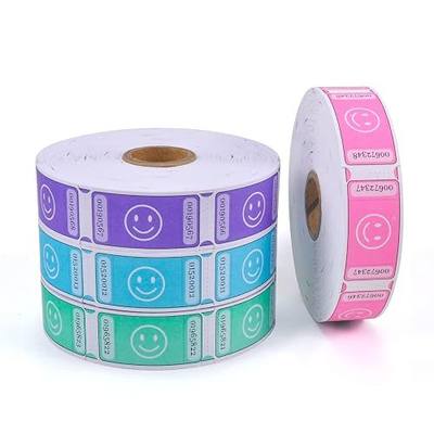 L Liked Raffle Tickets Roll 1"x2" - Consecutively Numbered Event Tickets, Multiple Color Options Available, Perfect for Fundraising, Parties & Events