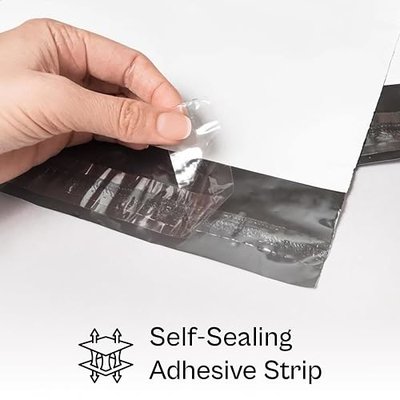 PSBM 1000 PCS 2.5 Mil 6 x 9 Inch White Poly Mailers, Self-Sealing Peel-Off Strip, Waterproof, Tear Resistant, Shipping Bag for Cloths, Documents, Books, Gifts, Jewelry and Non-Fragile Items