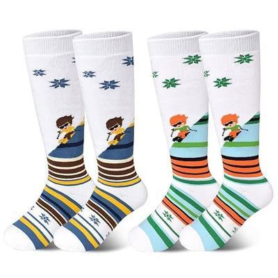 ZHOOGE Kids Ski Socks 2 Pairs/3 Pairs, Snow Socks Kids, Boys Girls Winter Warm Thermal Ski Socks