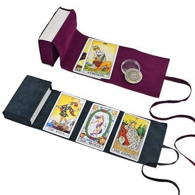 Knana 3Pcs Tarot Card Holder Velvet Tarot Bag Tarot Accessories | Purple&Dark Blue|Velvet material|Easy to Carry|Designed for Standard Sized Tarot Cards