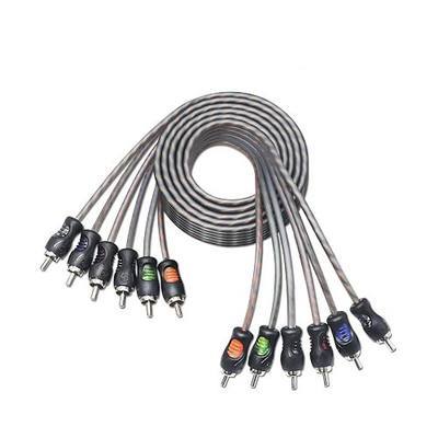RECOIL RCI66 6ft 6-Channel RCA Audio Cable Twisted Pair Noise Reduction | 100% Oxygen Free Copper