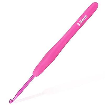 3.5mm Crochet Hook, Super Smooth 3.5 mm Ergonomic Crochet Hooks for Beginners, Comfort Crochet Needle for Arthritics, 1 Pack