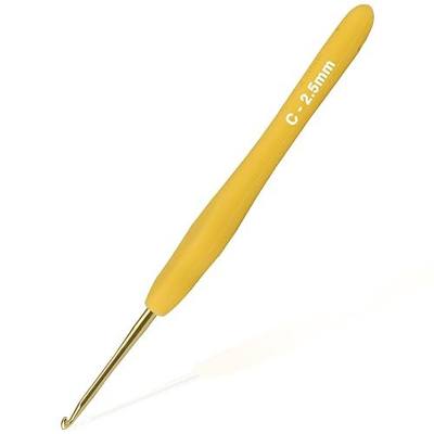 2.5mm Crochet Hook, Super Smooth 2.5 mm Ergonomic Crochet Hooks for Beginners, Comfort Crochet Needle for Arthritics, 1 Pack