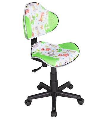 JJS Home Office Low Back Computer Executive Chair, Ergonomic Mesh Chair with Extra Large Base and Pads, GreenDinosaur