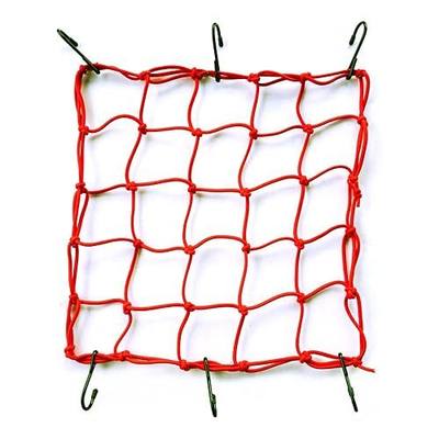 ONIPAX 2Pcs Cargo Net with Bungee Cord Set for Bike | Nylon Rubber Cord, Bike Trail Ride, Secures Loose Gear, Scratch Free Hooks