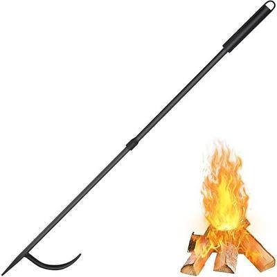 Fire Pit Poker for Fireplace Outdoor - IRIIJANE 32'' Wrought Iron Firepit Poker Stoker Stick for Camping Campfire