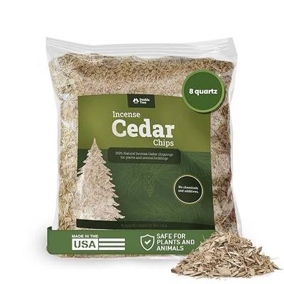Double Tree Incense Cedar Wood Chips for Potted Plants, Garden, Animal Beddings and Litter Box - 100% Natural Perfect for Indoor and Outdoor Use… (8 Quart)