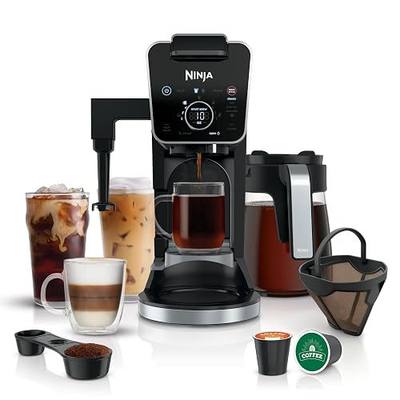 Ninja Specialty Drip Coffee Maker | DualBrew™ Pro Specialty Coffee Machine w/Frother, Permanent Filter | Brew w/Pods & Grounds, K Cups Compatible | 4 Brew Styles, 13 Cup to Pot Sizes | Black CFP307