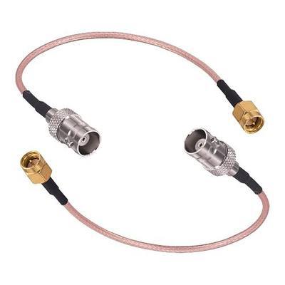 2Pcs RF Coaxial Cable with BNC Female to SMA Male Connectors 15CM/6Inch Low Loss RG316 Antenna Extension Coax Cable 6inch for Radio Antenna LAN WiFi Devices