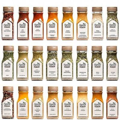 iSpice Starter Spice Set- Seasonings for Cooking - 24 Pack Starter Spice Gift Set | Silk Road