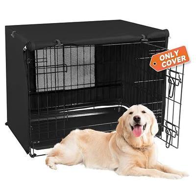 X-ZONE PET Dog Crate Cover Waterproof Kennel Cover, 24 in Black with Window