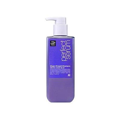 Mise En Scene Perfect Serum Magic Straight Shampoo | Anti-Frizz, Heat Protectant, Hair Straightener Effect, Korean Shampoo for Frizz Control, Shine and Smoothing 17.92 Fl Oz