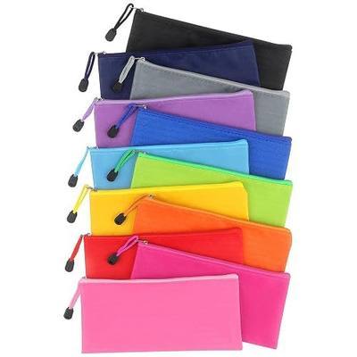 Tamaki 12 Pack Zipper Pouch, Bulk Waterproof Pouch Cases | Multi-Purpose Organizer Bags for Office Supplies, Travel Accessories