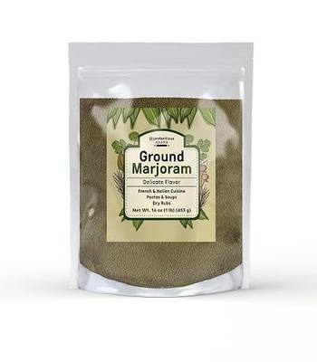 Unpretentious Ground Marjoram, 1 lb, French & Italian Cuisine, Delicate Flavor, Dressings & Dry Rubs