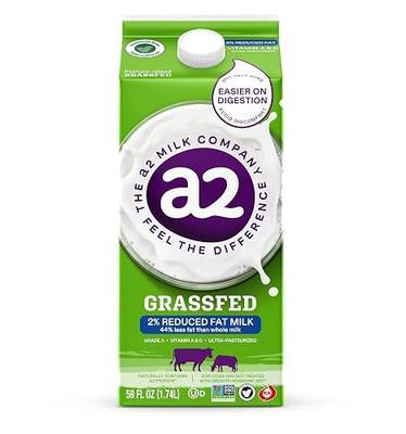A2 Milk, Grassfed 2% Reduced Fat Milk, 59 Fl Oz