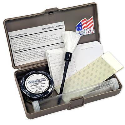 Crime Scene Basic Latent Fingerprint Kit, Bichromatic Grey Powder