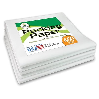 Tree House Packing Paper for Moving – 720 Newsprint Packing Paper Sheets – 27” x 17” Paper for Packing Dishes, Shipping, and Moving Supplies – Recyclable Movers’ Paper – Made in USA