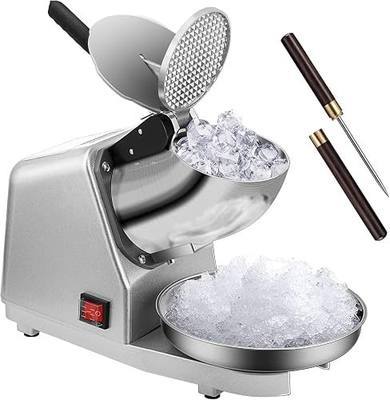 VIVOHOME Electric Ice Crusher Shaver 4 Blades Silver 210lbs/hr | Snow Cone Maker Machine with Ice Pick for Home and Commercial Use