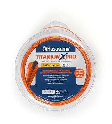 Husqvarna Titanium X-Pro .095 Inch String Trimmer Line, 200-Foot Spool, Professional Weed Eater Line with Co-Polymer Engineered Resin for Excellent Durability and Flexibility, Orange