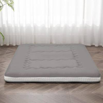Dr.Futon Japanese Floor Futon Mattress Extra Thick Folding Roll Up Bed Topper Mat for Guest,Lounger and Tavel