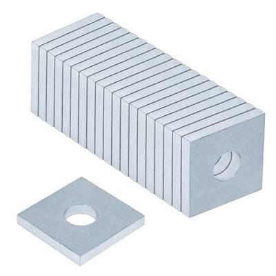 20 Pack 1-5/8" Strut Channel Square Washer Plate for 1/2" Bolt | 7/32" Thick