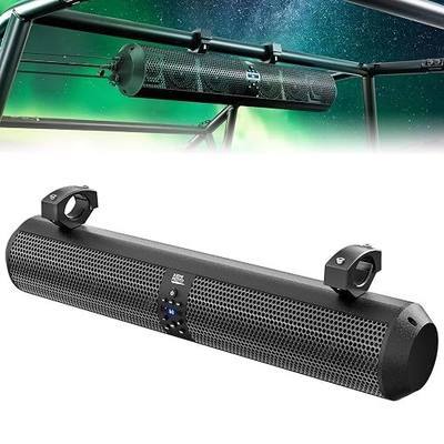 KEMIMOTO UTV Sound Bar 28 Inch with 4X Subwoofers 2X Tweeters | 6 Speaker Waterproof ATV Sound Bar Compatible with Polaris RZR Can-Am Defender X3 CFMOTO Golf Cart for 1.56"- 2.25" Roll Cage