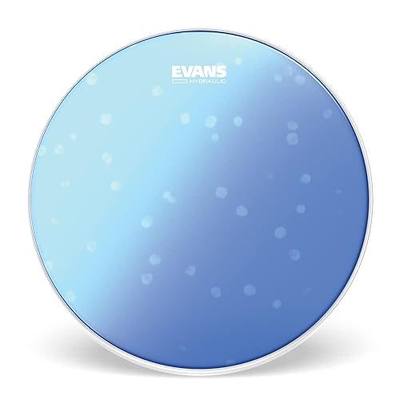 Evans Hydraulic Drum Heads - Drum Head with Layer of Oil - Supresses Unwanted Overtones - Frost Coating for Warmth, Focus, Depth - Ideal for Early Rock Sound - Blue, 13 Inch