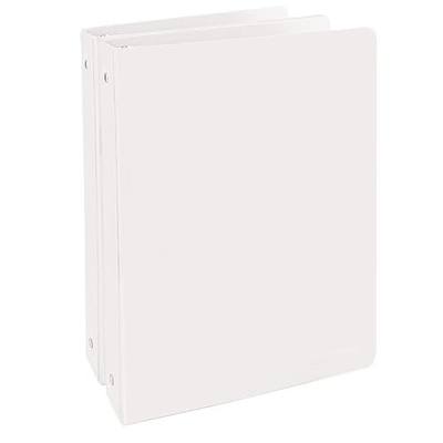 ½ Inch 3 Ring Binder .5 inch White Clear View Cover with 2 Inside Pockets, Colored School Supplies Office and Home Binders, 2 Pack – by Enday