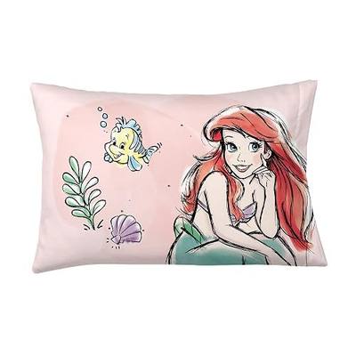 Disney Little Mermaid Ariel Beauty Silky Satin Standard Reversible Pillowcase Cover 20x30 for Hair and Skin, (Officially Licensed Product) by Franco