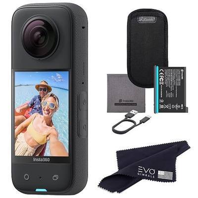 insta360 X3 360 Degree Waterproof Action Camera, 5.7K 360, Stabilization, Touch Screen, AI Editing, Live Streaming, Webcam, Voice Control, Black