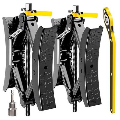 CircleRoad Camper Wheel Chock Stabilizer 2 Sets, Upgraded Side Grain Heavy Duty X-Shaped Stabilizer Wheel Chock RV Travel Trailer Accessories Anti-Move Anti Rust Coating Tire Chalks