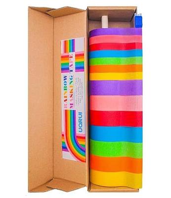 14 PCS Masking Painters Tape Colored 1 Inch 1/2 Inch with Dispenser - Rainbow Masking Tape 14 Pack X 16Yards - Multi Color Paper Tape for Kid Craft, Box Labeling,Teachers Classroom Floor Decorative