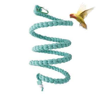 Dnoifne 59 Inch Spiral Rope Perch, Bird Cage Stand Pole Accessory, Climbing Toy for Parrot, Parakeet, Budgie, Lovebird, Cockatiel (59"/1.5 M)
