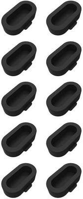 Silicone Dust Plug Compatible with Fenix 7/7S/7X 5/5S/5X Plus/6S 6 6X/ Venu 2/ Vivoactive 3/4/ Instinct 2/ Forerunner 935/ 45S/ 245/945 Charger Port, Protector Dust Plug Anti-dust Plugs (10 Black)