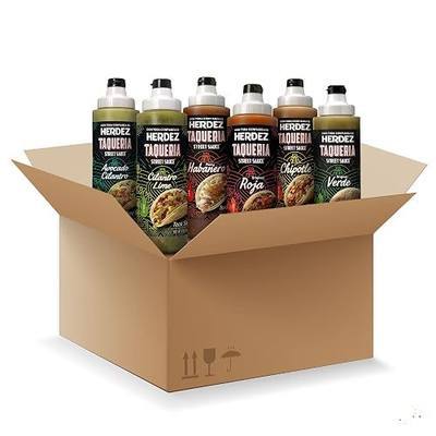 HERDEZ TAQUERIA STREET SAUCE Variety (Pack of 6) 9 oz Bottles | Habanero, Verde, Roja, Chipotle, Avocado Cilantro, Cilantro Lime – Authentic Mexican Flavors