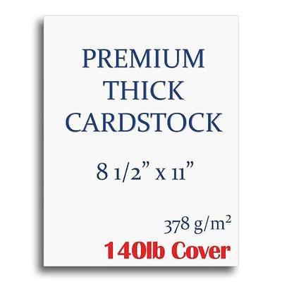 Extra Heavy Duty 140lb Cover Cardstock - Bright White - 379gsm 18pt Thick Paper - 8-1/2" x 11" (50 Sheets Pack)