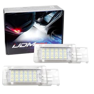 iJDMTOY Xenon White LED Compartment Glove Box or Footwell Lights Compatible with Volkswagen Jetta GTI Altas CC Eos, Powered by 3W 18-SMD LED Lights, Replace OEM Incandescent Lamps