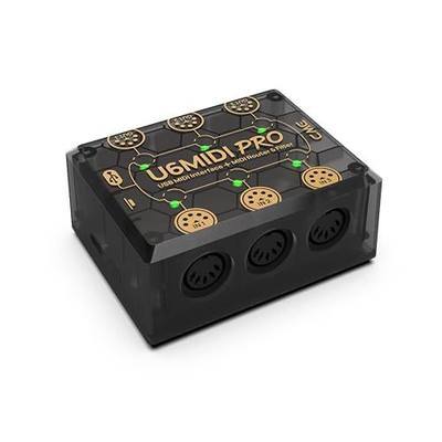 CME U6MIDI Pro 3-in-3-out MIDI Interface | Router, Filter, Mapper, Plug-and-play USB MIDI for computers, Standalone 3-in-3-out MIDI, Merge, Split, Thru