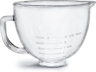 Tilt-Head Stand Mixer Glass Bowl, 5 QT,Compatible with Kitchenaid Artisan 5KSM125, 5KSM150, 5KSM175, 5KSM7580, KSM150, RRK150,K45, K45SS, KSM75, KSM90, KSM95,Classic without Lid
