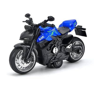 Ming You Motorcycle Toy - Motorcycle Toys for Kids 3-5 5-8,Mini Toy Motorcycles with Lights and Sounds for 3 + Years Old Boys and Girls (Blue)