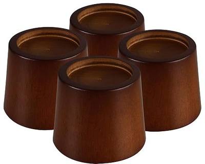 OneDream Wood Bed Furniture Risers Blocks - 3 inch Set of 4 Bed Risers, Heavy Duty Solid Wood Round Risers, Sofa Riser with Non-Slip Pad, Create Storage Space and Easy Cleaning for the Sweeper