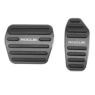 XITER with Rogue Logo 2 Pieces/Set No Drilling Aluminium Alloy Gas Accelerator Pedal Covers Non Slip Brake Foot Pedal Pads for Nissan 2014-2025 2026 Rogue,2017-2022 Rogue Sport Accessories(Black)