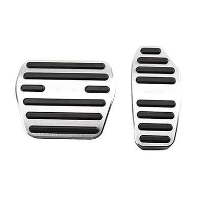 XITER with Rogue Logo 2 Pieces/Set No Drilling Aluminium Alloy Gas Accelerator Pedal Covers Non Slip Brake Foot Pedal Pads for Nissan 2014-2026 Rogue,2017-2022 Rogue Sport Accessories(Silver)