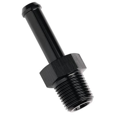 1/8 NPT Male to 1/4" Hose Barb Fitting Adapter Nipple Straight Aluminum Black
