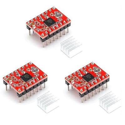 WWZMDiB 3 Pcs A4988 Stepper Motor Driver Compatible with for Arduino 3D Printer CNC Engraving Machine